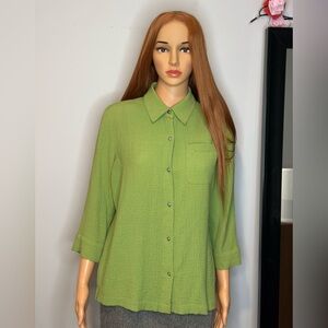Croft & Barrow Light Green Button-Down Shirt